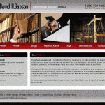 Pro lawfirm website design silver with red horizontal menu buttons