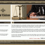 Pro law firm website design with horizontal menu buttons at the top